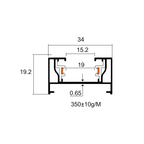 Трековий шинопровід 1-фазний накладний Oledim 7771161 OT12 2м IP20 білий - фото №1