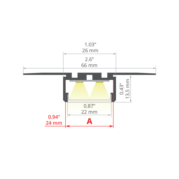 Профиль KLUS GIZA-LL-T, 2 метра (KLUS_A02479N_2) - фото №1