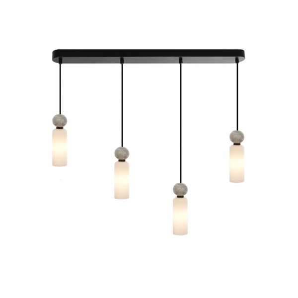 Подвесной светильник, люстра Italux PND-95331-4-BK Santos G9 4x40W IP20 черный - фото №1