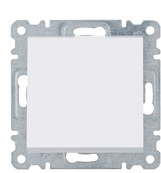 Вимикач 1-клавішний однотактний, WL0110 Lumina-2, білий, Hager