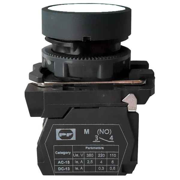 Кнопка Promfactor FP5-AA11 1NO біла (FP5-AA11)