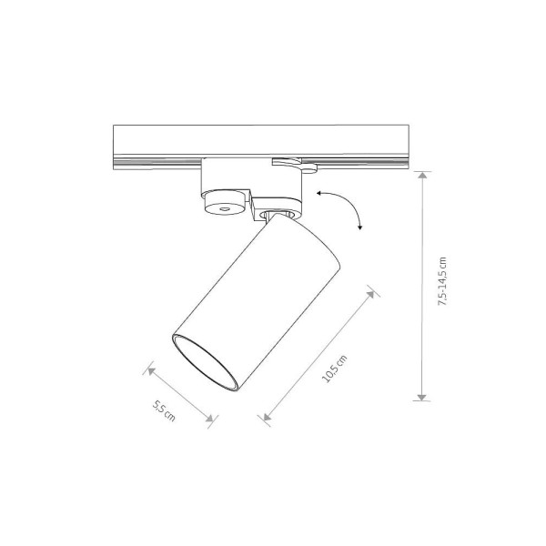Світильник Nowodvorski 37581 Profile Mono Gu10 10W IP20 Bl - фото №2