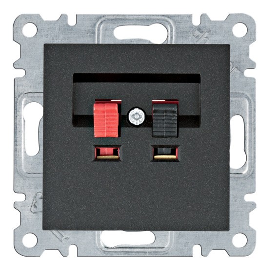 Акустична розетка Hager WL3313 Lumina (чорна)