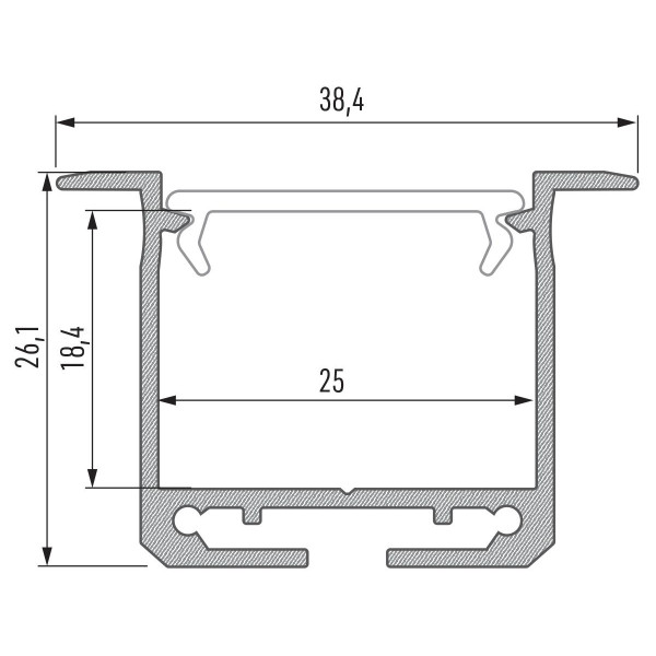 Профиль для светодиодной ленты Lumines inDILEDA серебро - фото №2