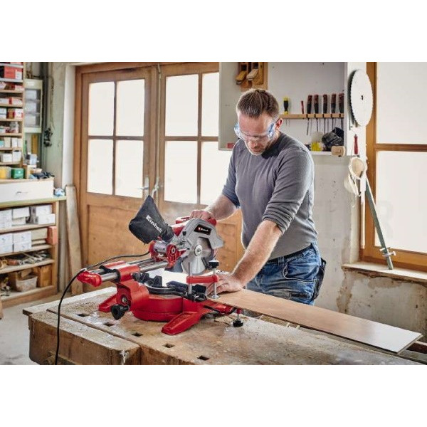 Торцовочная пила EINHELL 4300380 TC-SM 216 1600Вт диск 216мм - фото №1