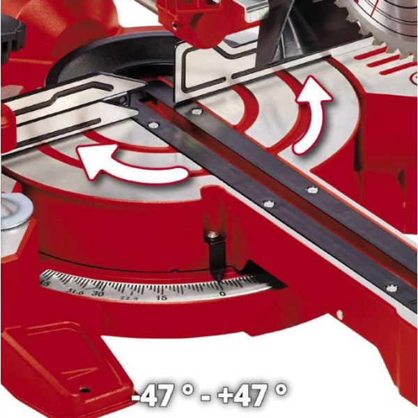 Торцовочная пила EINHELL 4300380 TC-SM 216 1600Вт диск 216мм - фото №2