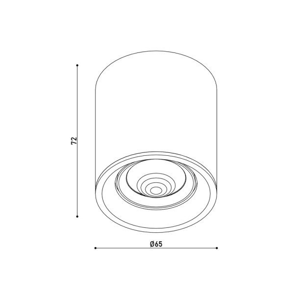 Точковий світильник Kloodi KD-EYE65 5W 3K WH LED 400Lm IP20 білий - фото №3