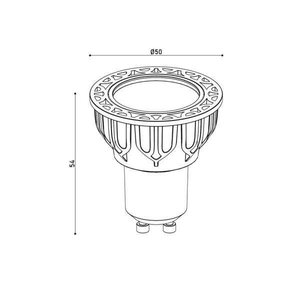 Светодиодная лампочка Kloodi KDGU10-QL 5WCOB 2.7K 10D BK DIM GU10 450Lm IP20 - фото №4