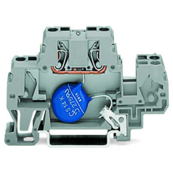 Компонентная клемма Wago 870-523/281-582 с варистором 24В DC (серая)