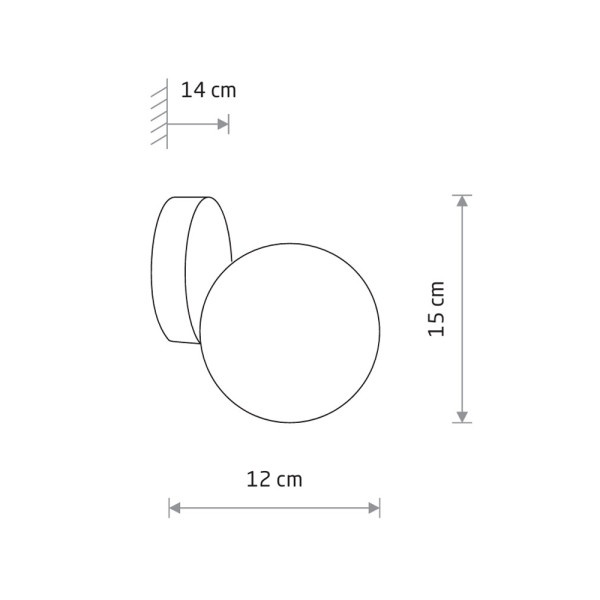 Бра, настенный светильник Nowodvorski 8126 Ice Ball G9 1x10W IP44 латунный - фото №2