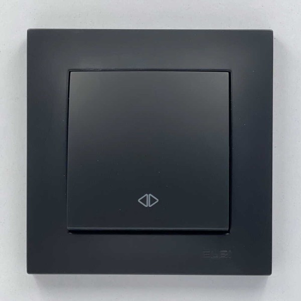 Выключатель ELBI VEGA черный мат 1-кл промежуточный ( 510-014800-214 ) - фото №1