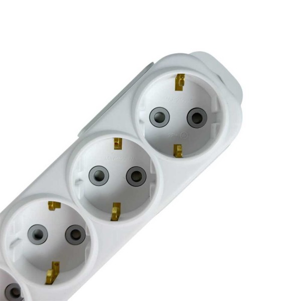 Колодка EL-BI 6-я с заземлением шторки и выключателем Myra ( 527-010200-602 ) - фото №6