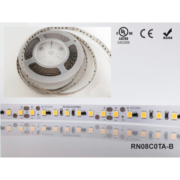 LED стрічка RISHANG 120-2835-12V-IP20 8,6W 818Lm 2700K 5м (RN08C0TA-B-SW)