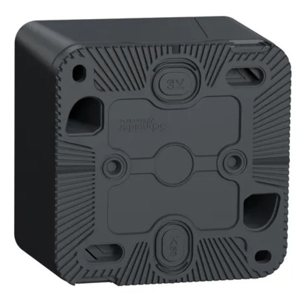 Накладна розетка Schneider Electric MUR36034 із з/к та шторками IP55 (чорний) - фото №1