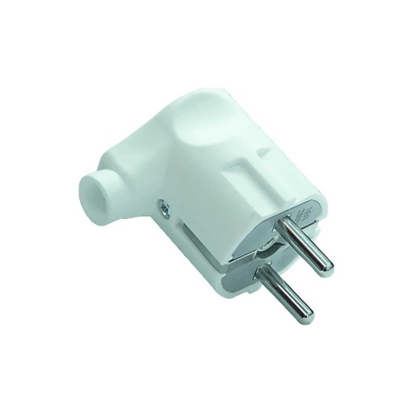 Вилка штепсельна Violux "L" з заземленням біла ( 940710 )