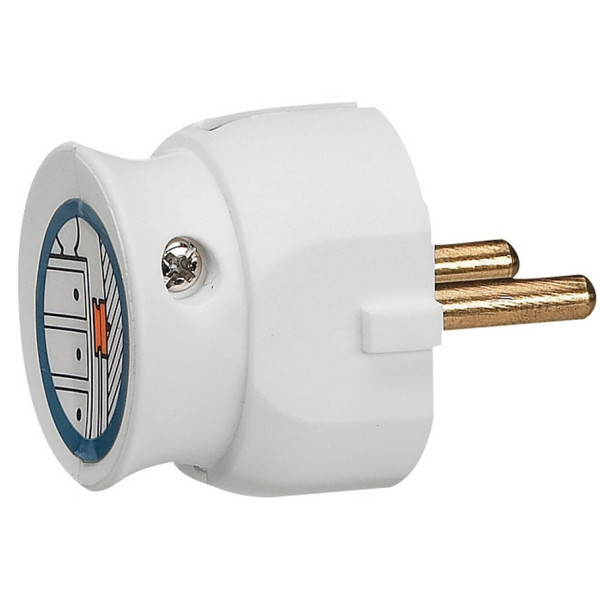 Белая штепсельная вилка Legrand 2К 16А