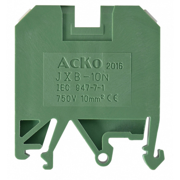 Клеммник Аско-Укрем JXB 10/35 зеленый (A0130010016) - фото №1