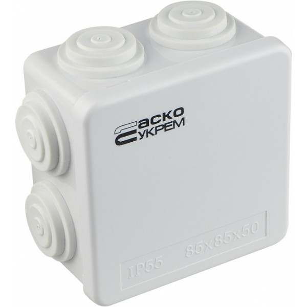 Распределительная коробка Аско-Укрем (TY-RA) 85x85x50мм (A0150170017) - фото №1