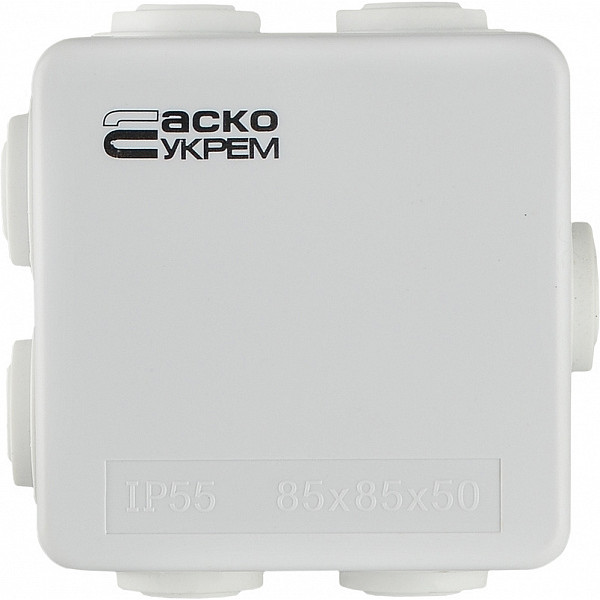 Распределительная коробка Аско-Укрем (TY-RA) 85x85x50мм (A0150170017) - фото №2