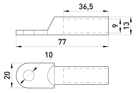 Медный кабельный наконечник E.Next e.end.stand.dt.b50 (s060005) - фото №1