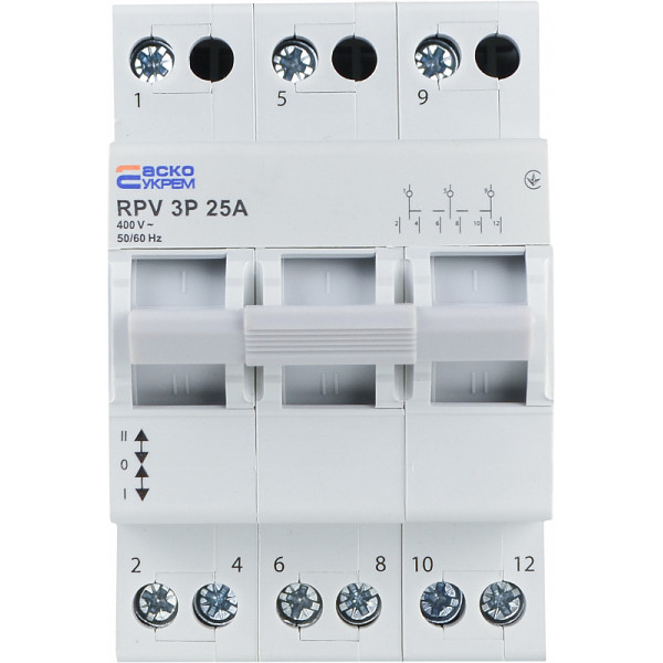 Выключатель-разъединитель Аско-Укрем (І-0-ІІ) RPV 3P 25A (A0010220008) - фото №1