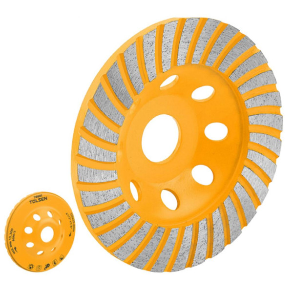Шлифовальный алмазный турбо диск Tolsen 100x22,2мм (76680)