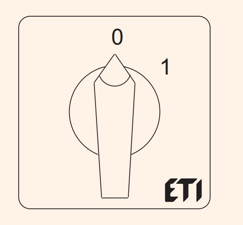 Кулачковый переключатель ETI 004773074 CS 25 92 U LK 4p «0-1» 25A - фото №3