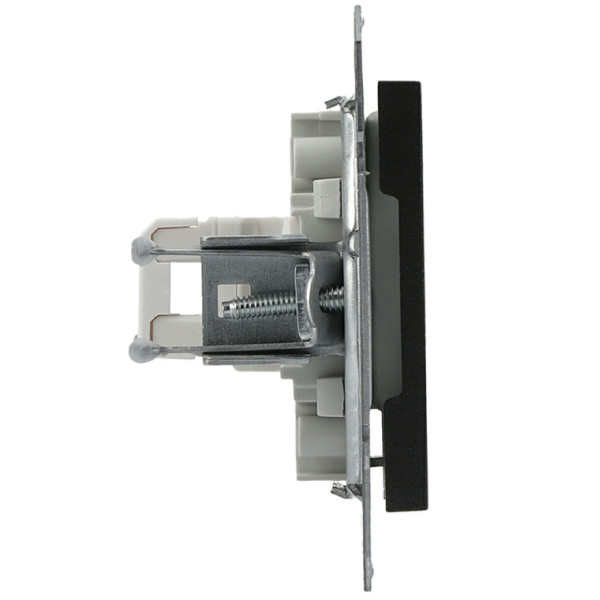 Розетка компьютерная без рамки 5.e UTP антрацит Asfora, EPH4300171 - фото №2