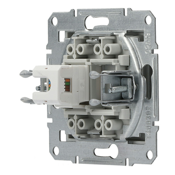 Розетка компьютерная без рамки 5.e UTP антрацит Asfora, EPH4300171 - фото №3