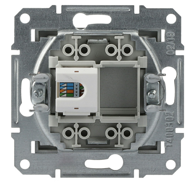 Розетка компьютерная без рамки 5.e UTP антрацит Asfora, EPH4300171 - фото №4