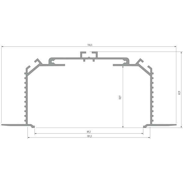 Профіль монтажний для світлодіодної стрічки Lumines Largo M3 білий - фото №1