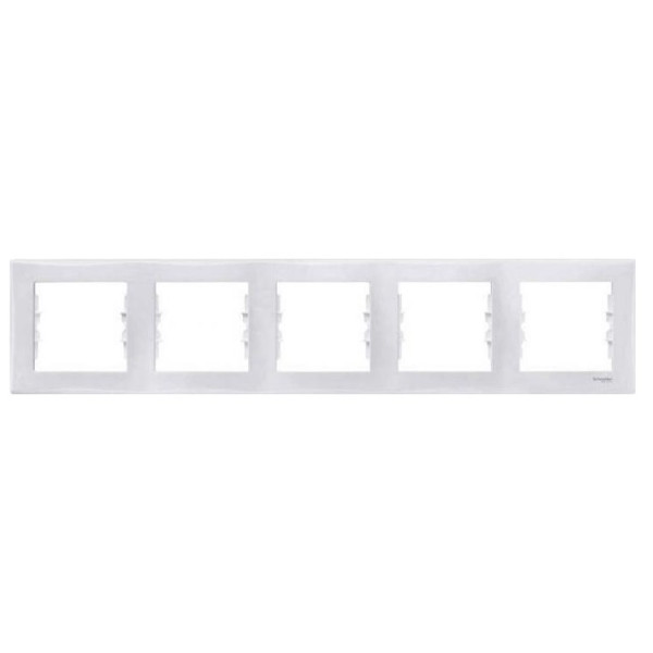 Рамка 5-местная белая Sedna