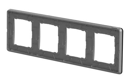 Рамка четырехместная Schneider Electric Sedna Elements искусственное черное стекло SDD361804 - фото №2