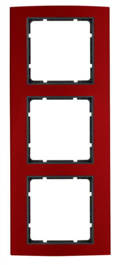 Рамка 3-местная красная/антрацит Berker B.3