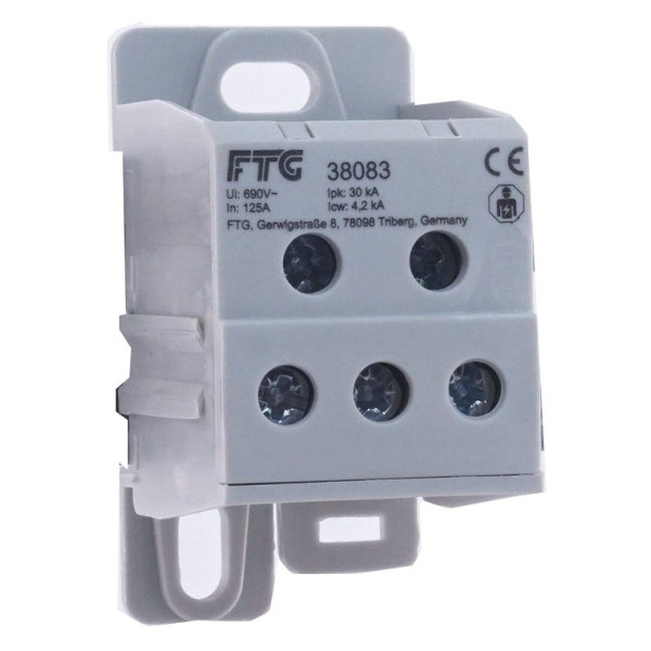 Распределительный блок FTG (вход: 1х10-35мм², выходы: 1х10-35мм², 3х1,5-16мм²) 1р