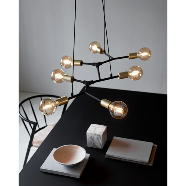 Подвесной светильник, люстра Nordlux 2010303003 Josefine E27 7x60W IP20 черный - фото №1