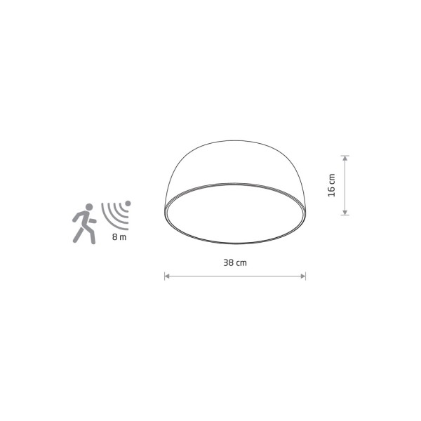 Потолочный светильник с датчиком движения Nowodvorski 8010 Satellite S Sensor E27 3x25W IP20 черный - фото №2