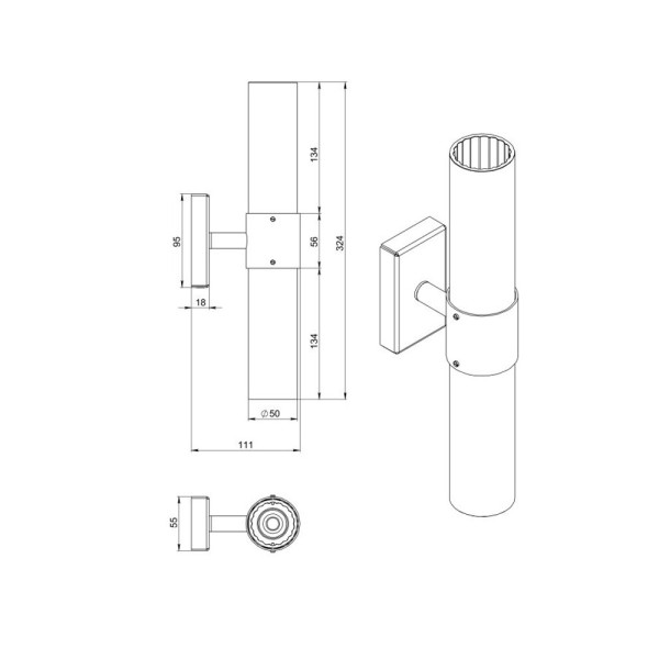 Бра, настінний світильник Pikart 35519-3 E14 2x7W IP20 латунний - фото №4