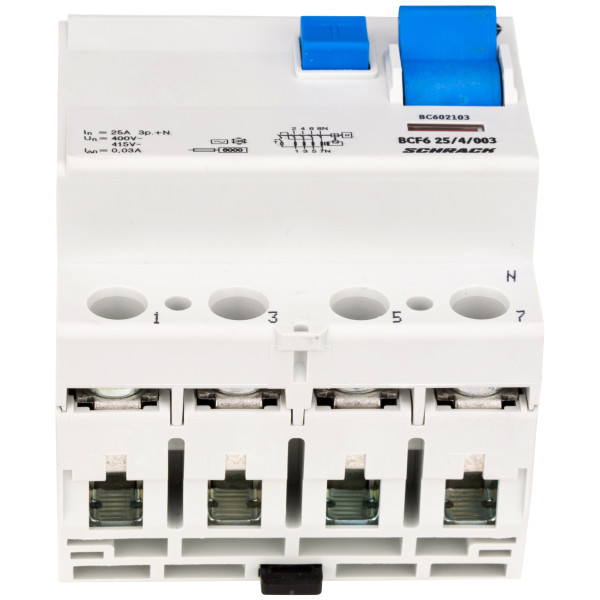 ПЗВ Schrack BC602103 6кА 25А 30мА 3P+N тип AC - фото №1