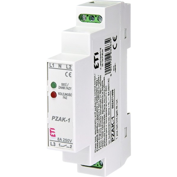 Реле контроля последовательности асимметрии и обрыва фаз ETI 002471409 PZAK-1