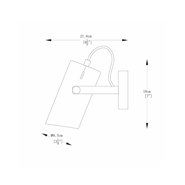 Бра, настінний світильник Zuma Line A6025 Resi E27 1x40W IP20 Bl - фото №1
