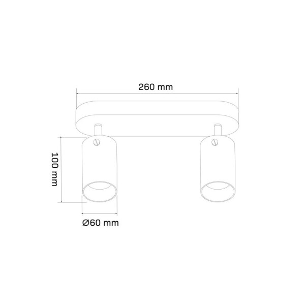 Светильник поворотный, спот Goldlux 328311 Smoky GU10 2x10W IP20 Черный - фото №2