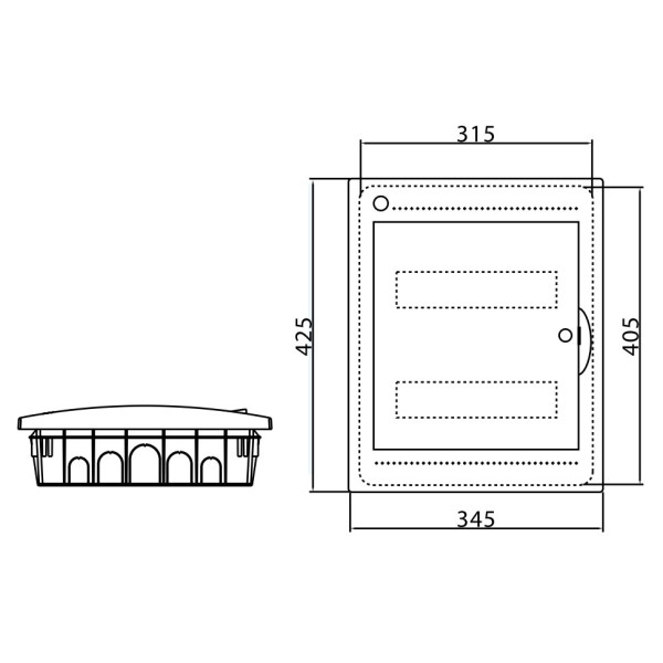 Щит, що вбудовується на 24 модулі DKC (арт. 81524) - фото №3