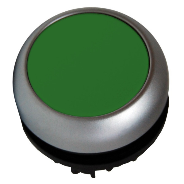 Зелена плоска кнопка Schrack MM216948 з підсвічуванням та фіксацією