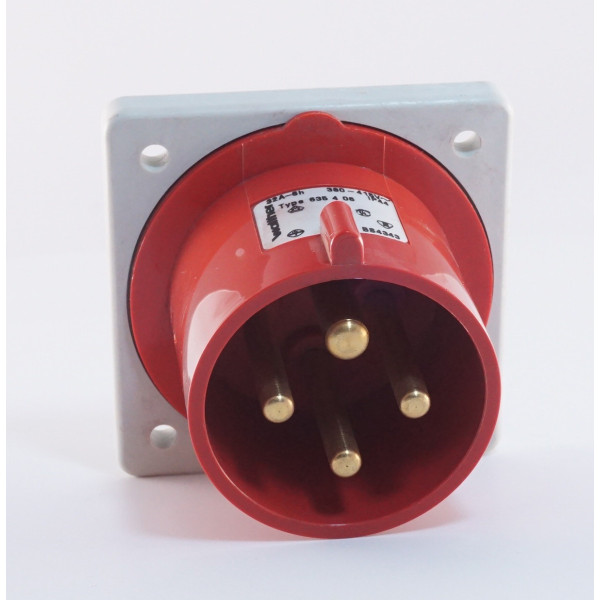 Прямий панельний штекер WALTHER WL635406 (3P+E) 32А 380V IP44 - фото №4