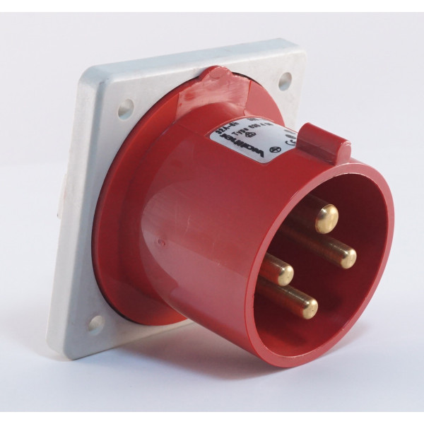 Прямий панельний штекер WALTHER WL635406 (3P+E) 32А 380V IP44 - фото №5