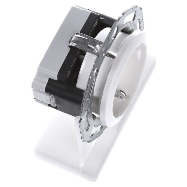 Розетка с з/к полярная белизна Berker 1930/Glas - фото №6