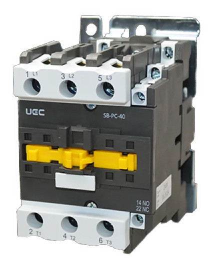 Контактор UEC SB-РC-040 40А 400В/АС3 1NO+1NC (PC3-SB-040-400-11)