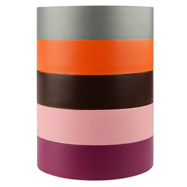 Набор изолент №2 Аско-Укрем 0,13x19мм/20м 5шт 1 серая+1 оранжевая+1 коричневая+1 фиолетовая+1 розовая (A0150020020) - фото №1