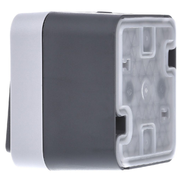 Выключатель 2-клавишный серый Berker W.1 - фото №3